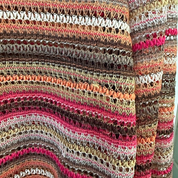 Y2K Almost Famous Women’s Knit Cropped Flare Sleeve Fairy Boho Top Mesh Rave L - Picture 8 of 8